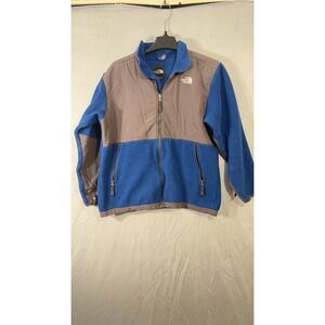 The North Face Fleece Jacket Full Zip Boys Size XL Blue Gray Fleece
